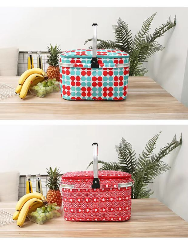Sannea 25L Foil Insulated Picnic Basket Cooler Bag Sannea 25L Foil Insulated Picnic Basket Cooler Bag
